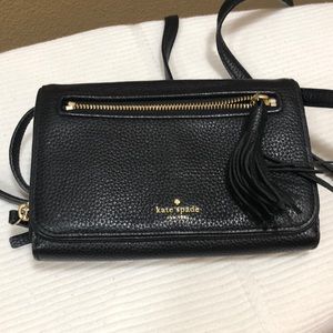 Pebble grain leather clutch/shoulder/crossbody